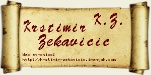 Krstimir Zekavičić vizit kartica